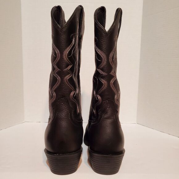 Justin Black Leather Stitch Detail Cowboy Boots Style 2566 Men\'s Size 11D main image 5